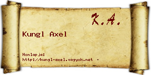 Kungl Axel névjegykártya