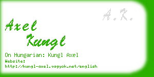 axel kungl business card